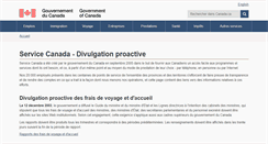 Desktop Screenshot of divulgation.servicecanada.gc.ca