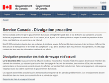 Tablet Screenshot of divulgation.servicecanada.gc.ca